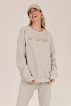 Ivy City Sweatshirt In Sage -Ivy City Co Dress sweats 44 359369