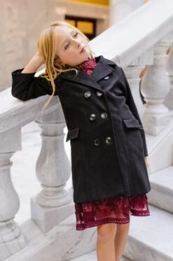 Mini Tabitha Coat In Black Suede - FINAL SALE -Ivy City Co Dress tabitha black mini 1 912035