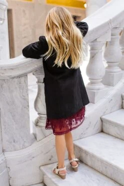 Mini Tabitha Coat In Black Suede - FINAL SALE -Ivy City Co Dress tabitha black mini 2 776281