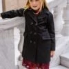 Mini Tabitha Coat In Black Suede - FINAL SALE
