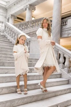 Mini Tabitha Coat In Cream Suede - FINAL SALE -Ivy City Co Dress tabitha cream mini 1 696389