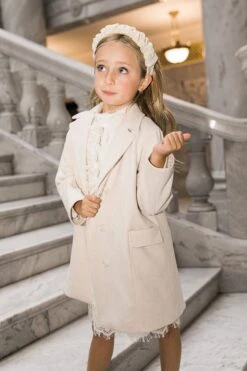 Mini Tabitha Coat In Cream Suede - FINAL SALE -Ivy City Co Dress tabitha cream mini 4 781930
