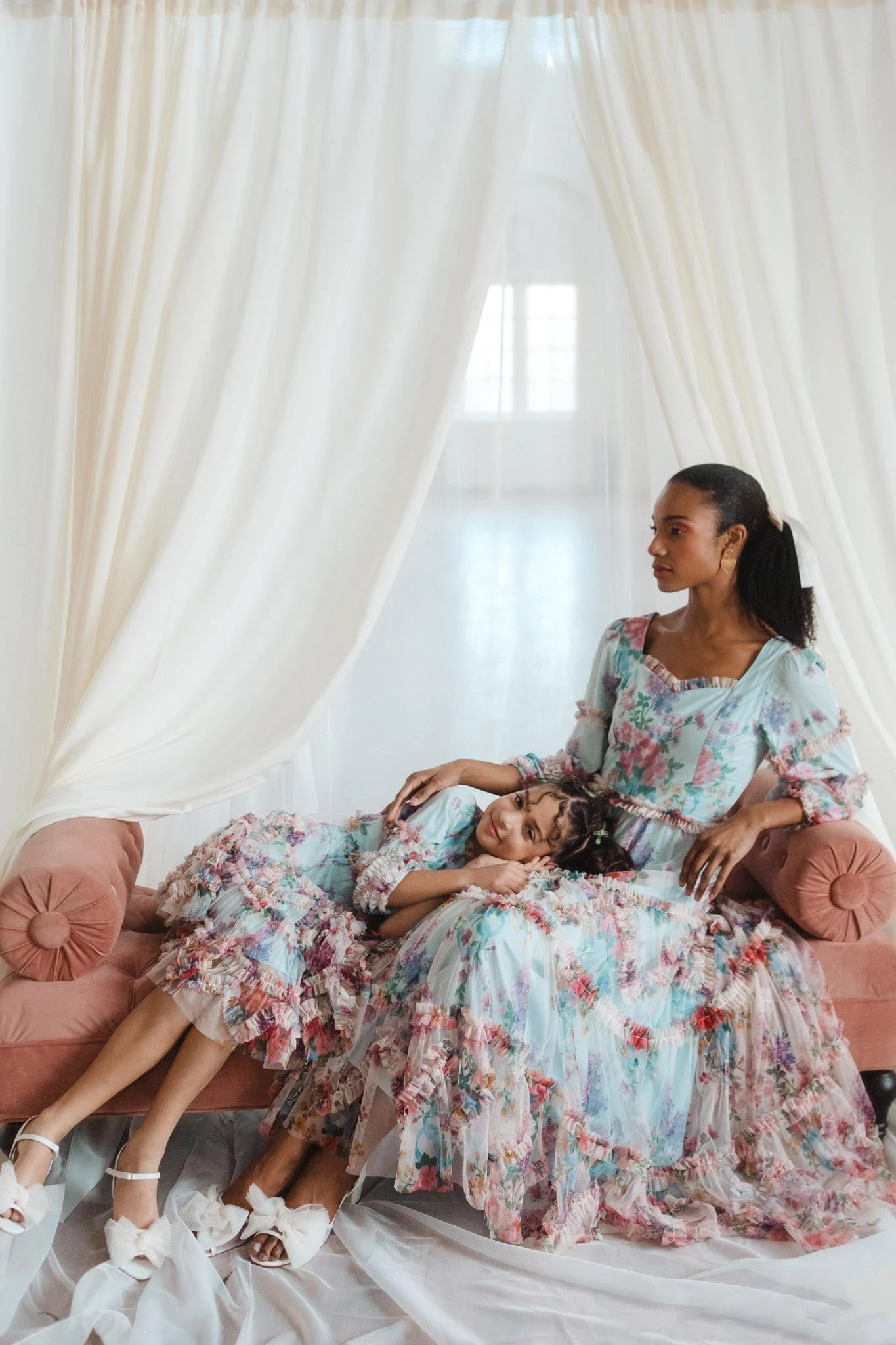 Catherine Dress In Blue Floral 6 Catherine Dress In Blue Floral - Image 6