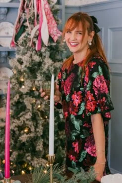 Evelyn Dress In Floral Sequin - FINAL SALE -Ivy City Co Dress websize 358 598531