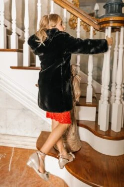 Mini Willa Coat In Black - FINAL SALE -Ivy City Co Dress willa black mini 10 893140