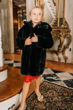 Mini Willa Coat In Black - FINAL SALE -Ivy City Co Dress willa black mini 6 558630