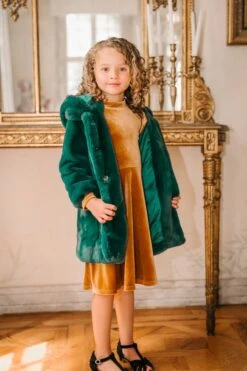 Mini Willa Coat In Green - FINAL SALE -Ivy City Co Dress willa green mini 4 708566